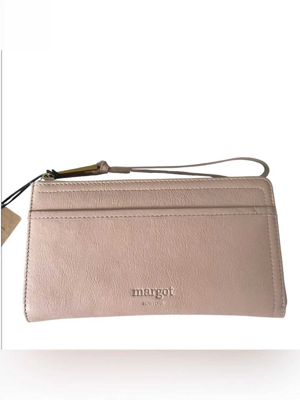 Margot Patty Envelope, Blush Pink Genuine Leather Clutch / Wristlet  Wallet NWT